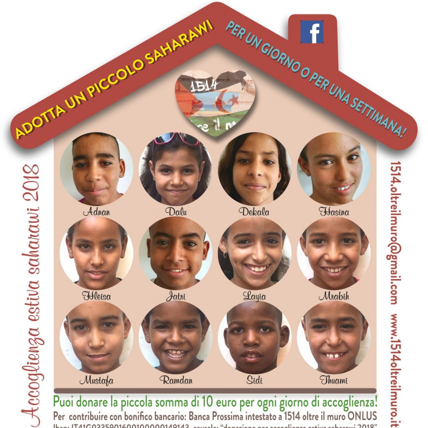 Adotta un bimbo Saharawi per il progetto accoglienza!